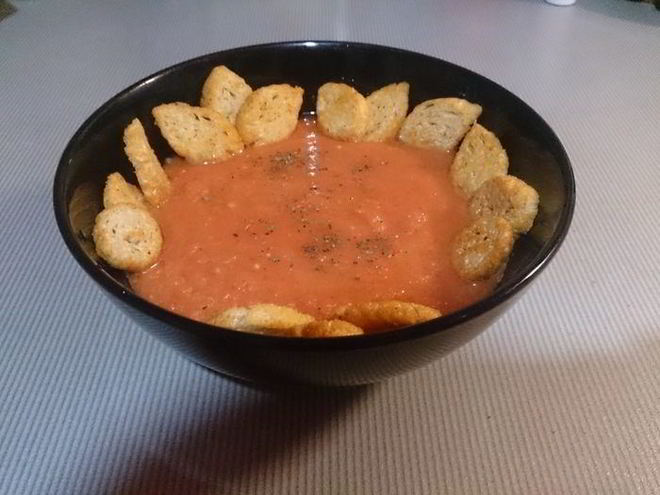 Рецепт острого гаспачо с кабачком