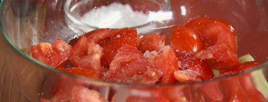 суп гаспачо с апельсиновым льдом. Шаг 4