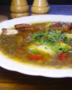 Чечевично-гороховый суп