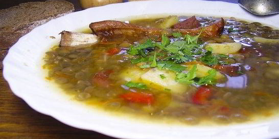 Чечевично-гороховый суп