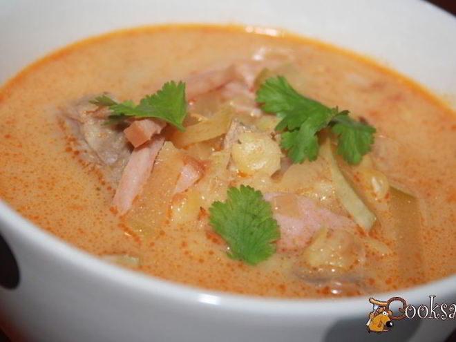 Рецепт горохового супа на баранине с кабачком и сарделькой