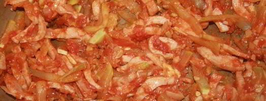 гороховый суп на баранине с кабачком и сарделькой. Шаг 6