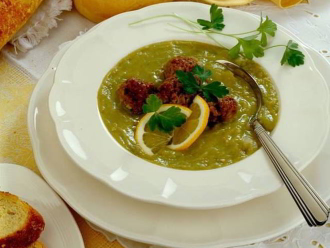 Рецепт горохового супа с фрикадельками