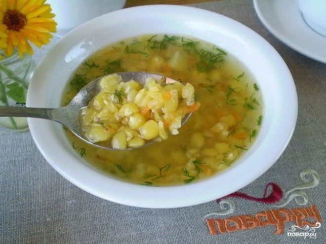 Рецепт горохового супа с картофелем