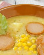 Гороховый суп с колбасой