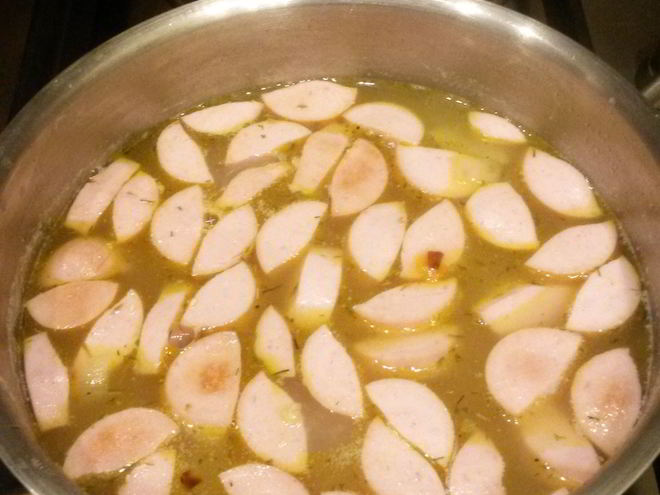 Рецепт горохового супа с копченой колбасой