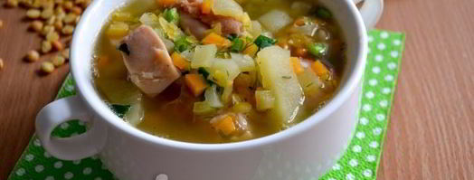 гороховый суп с копченым окорочком. Шаг 13