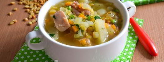 гороховый суп с копченым окорочком. Шаг 14