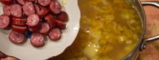 гороховый суп с охотничими колбасками. Шаг 7