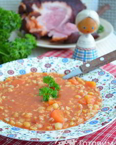 Гороховый суп, запеченный в духовке