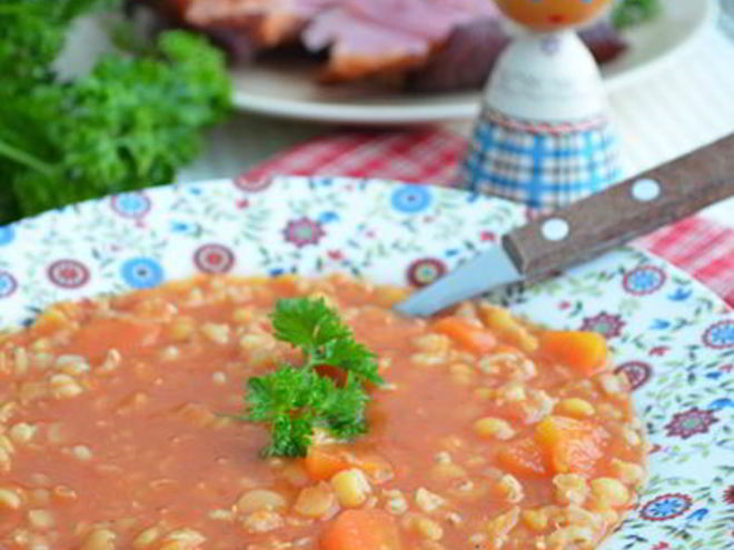 Рецепт горохового супа, запеченного в духовке