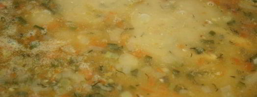 густой гороховый суп с куриной грудкой и чорризо. Шаг 8