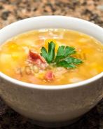 Густой гороховый суп с мясом