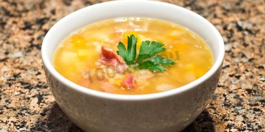 Густой гороховый суп с мясом