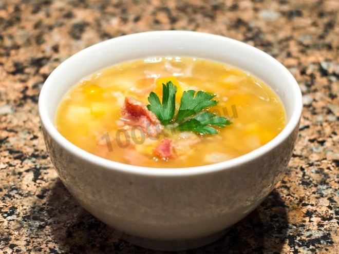 Рецепт густого горохового супа с мясом
