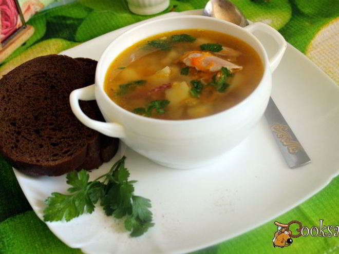 Рецепт куриного супа с зеленым горохом и чечевицей бобовый дуэт