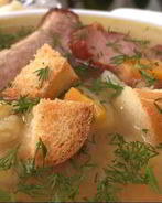 Очень вкусный гороховый суп с копчеными ребрышками