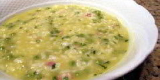 Суп из риса и гороха