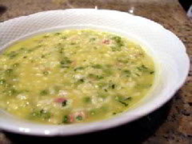 Рецепт супа из риса и гороха