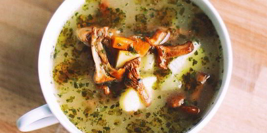 Грибной суп с лисичками