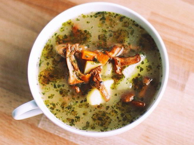 Рецепт грибного супа с лисичками