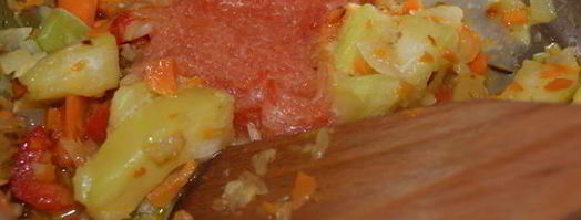 густой томатный суп с чечевицей. Шаг 4