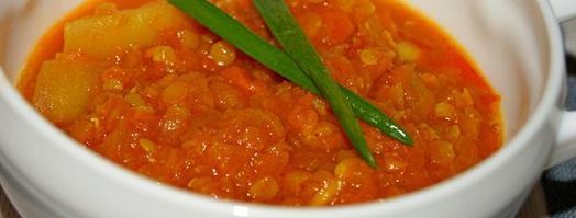 густой томатный суп с чечевицей. Шаг 6