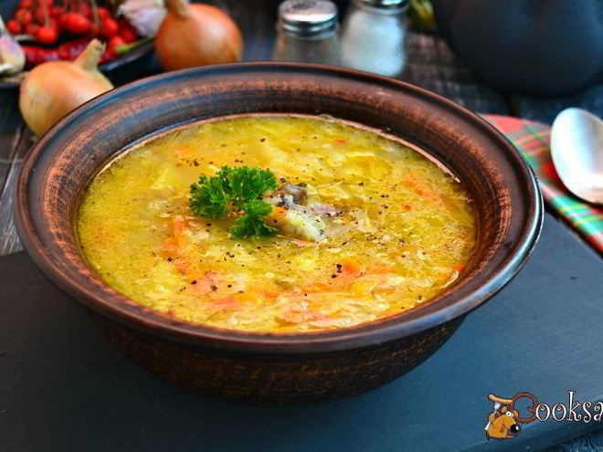 Рецепт капустняка со свининой и маринованной капустой в мультиварке