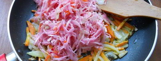 капустняк со свининой и маринованной капустой в мультиварке. Шаг 5