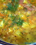 Картофельный суп с чечевицей