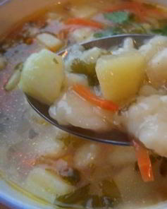 Картофельный суп с клецками