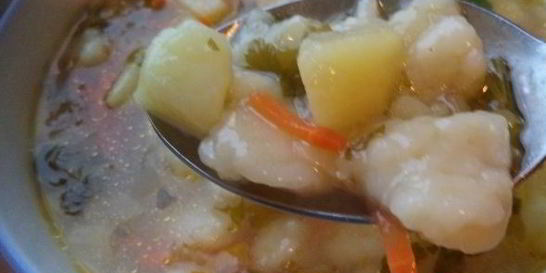 Картофельный суп с клецками
