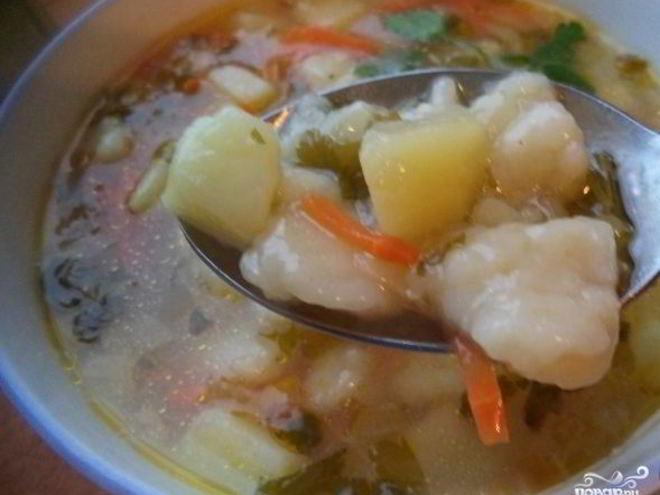 Рецепт картофельного супа с клецками