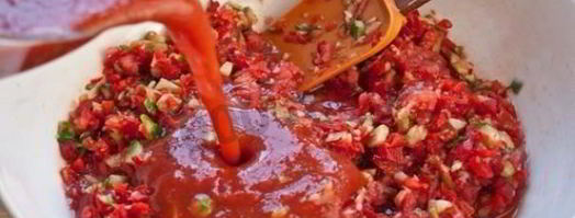 гаспачо томатный холодный суп классический. Шаг 7