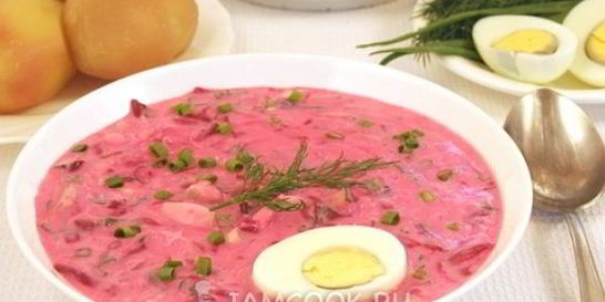 Холодник из свеклы на кефире