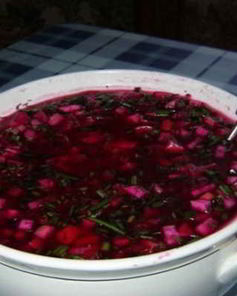 Холодник из свеклы на воде