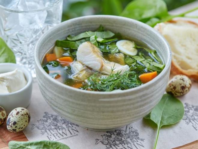 Рецепт холодника с копченым судаком и сметаной