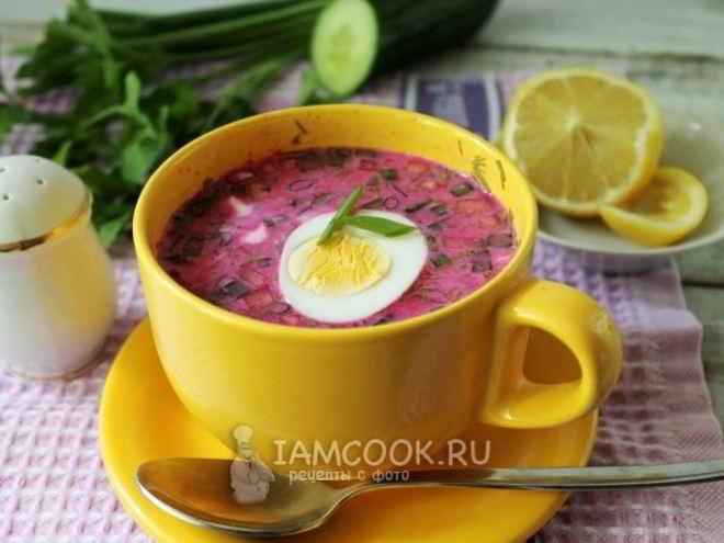 Рецепт холодника со свеклой на кипяченой воде