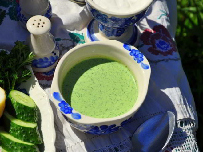 Рецепт холодного огуречного супа таратор