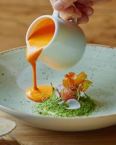 Холодный суп из печеных перцев