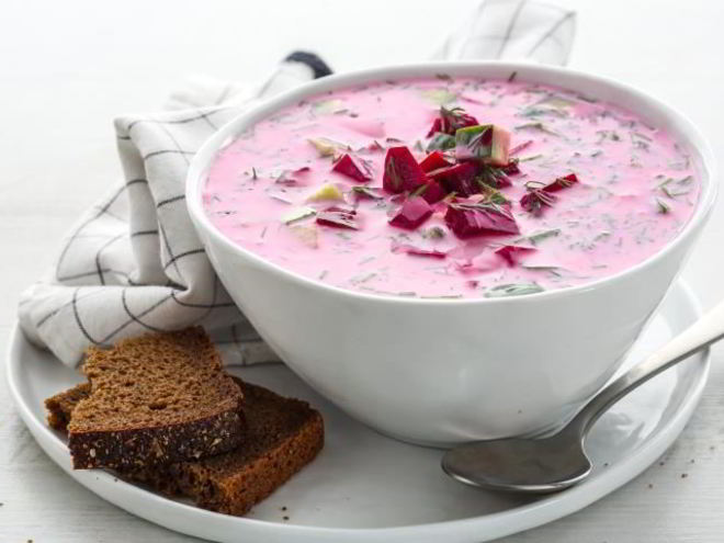 Рецепт холодного супа из простокваши и свеклы