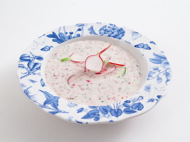 Рецепт холодного супа из редиски и молока