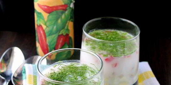 Холодный суп окрошка