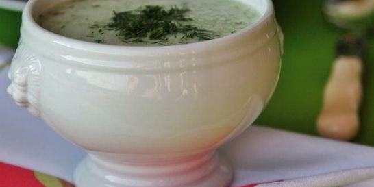 Холодный суп с огурцом