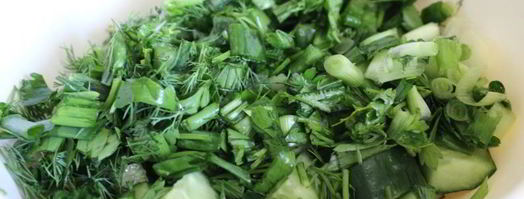 летний холодный суп с креветками и яйцом. Шаг 3