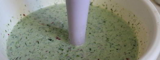 летний холодный суп с креветками и яйцом. Шаг 5