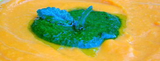 крем-суп из тыквы с песто из шалфея. Шаг 8