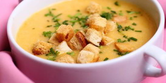 Крем-суп с чечевицей и цуккини