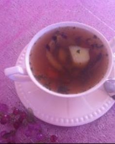 Куриный суп с печеным луком