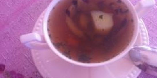 Куриный суп с печеным луком